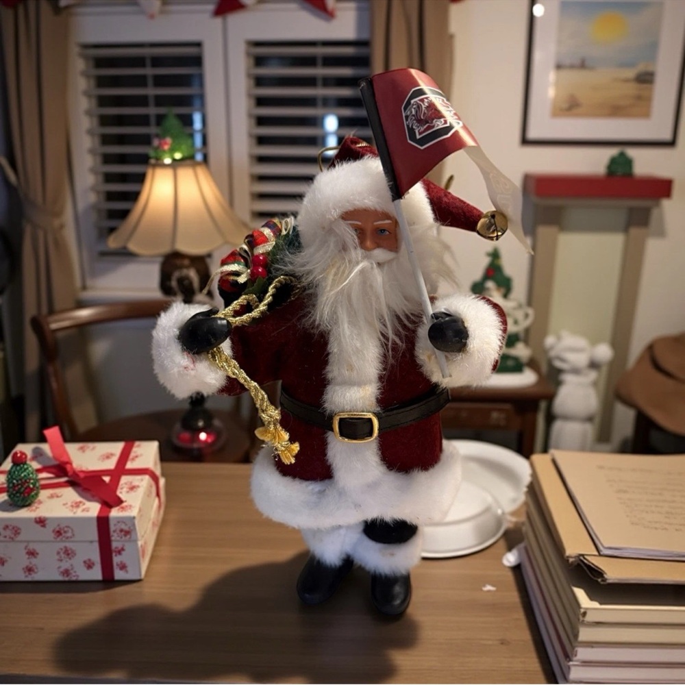 LK NW USC Gamecocks Handcrafted Collectible Santa by Santa's Workshop